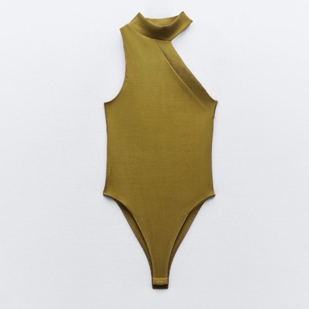 ZARA asymmetric cut out bodysuit, size small